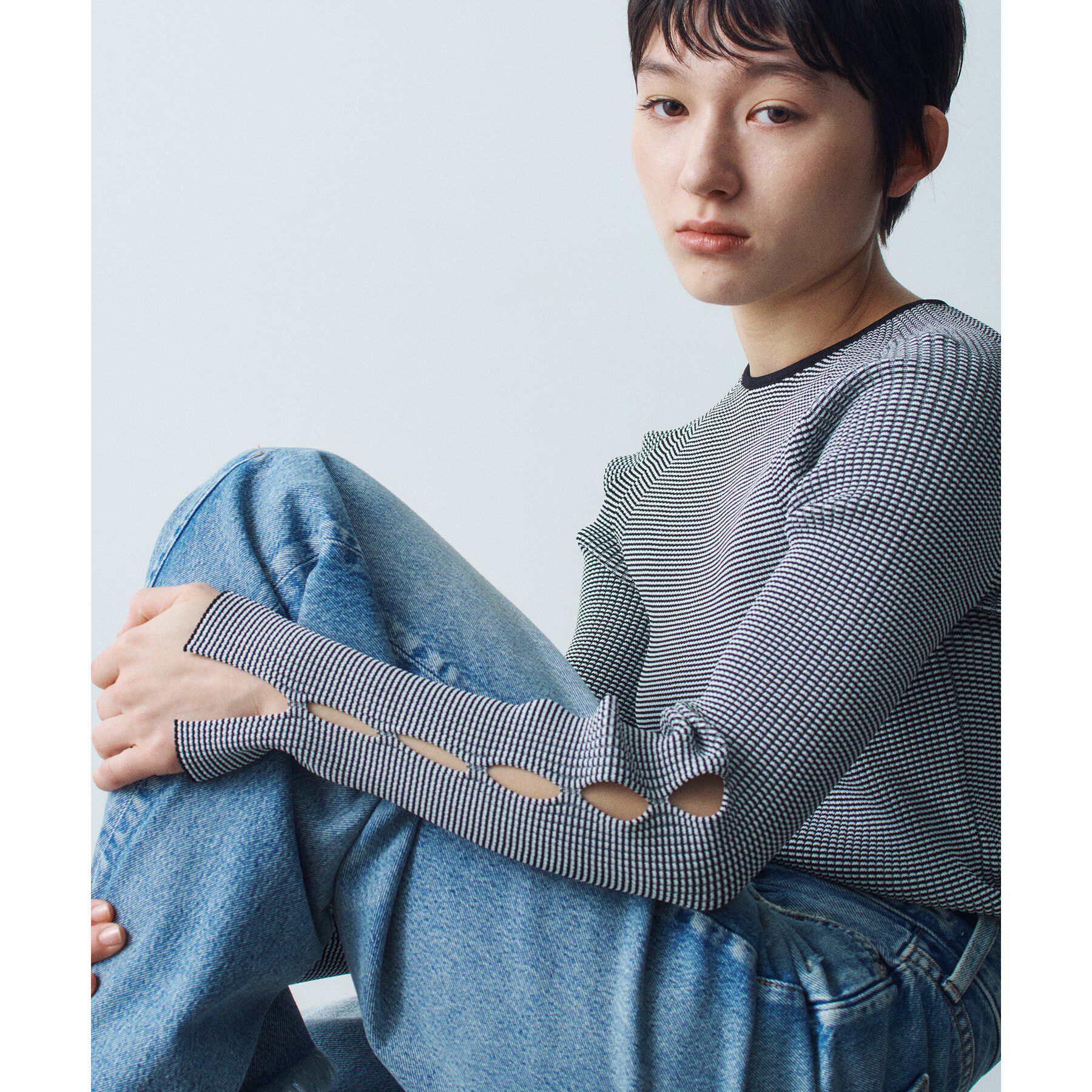 CODE A「hole sleeve knit」|ニット・セーター|