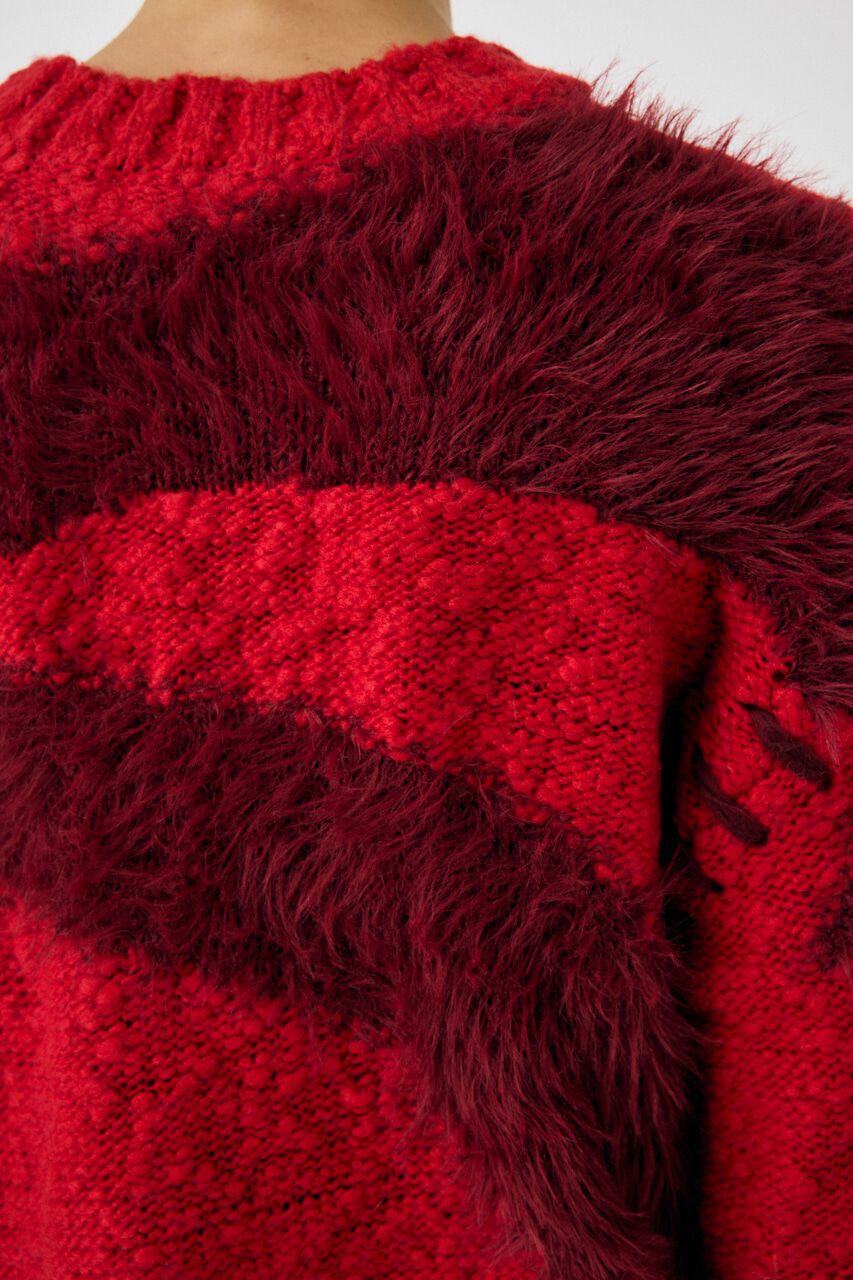 MOUSSY「INTARSIA SLIT セーター」|ニット・セーター|