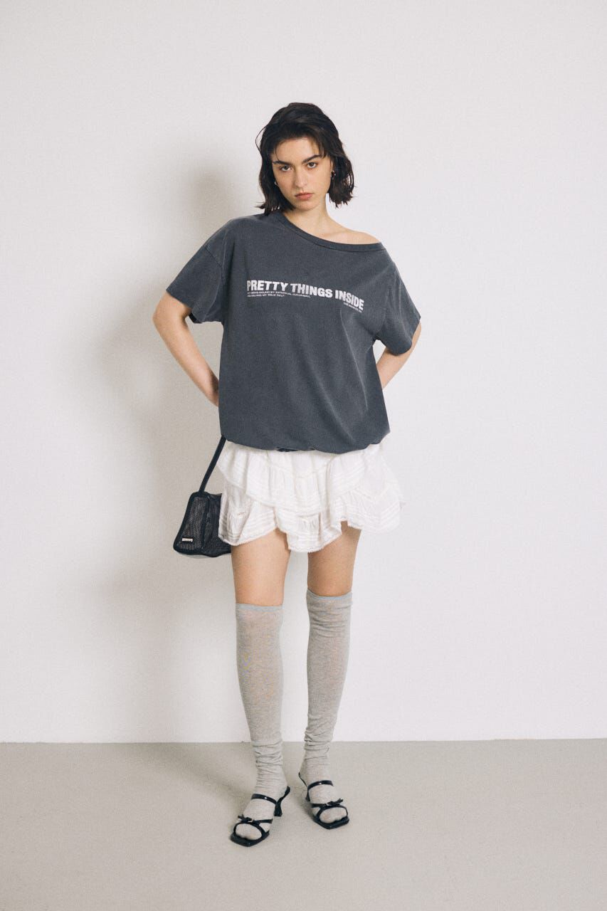 MOUSSY「ONE SHOULDER TEE」|Tシャツ・カットソー|