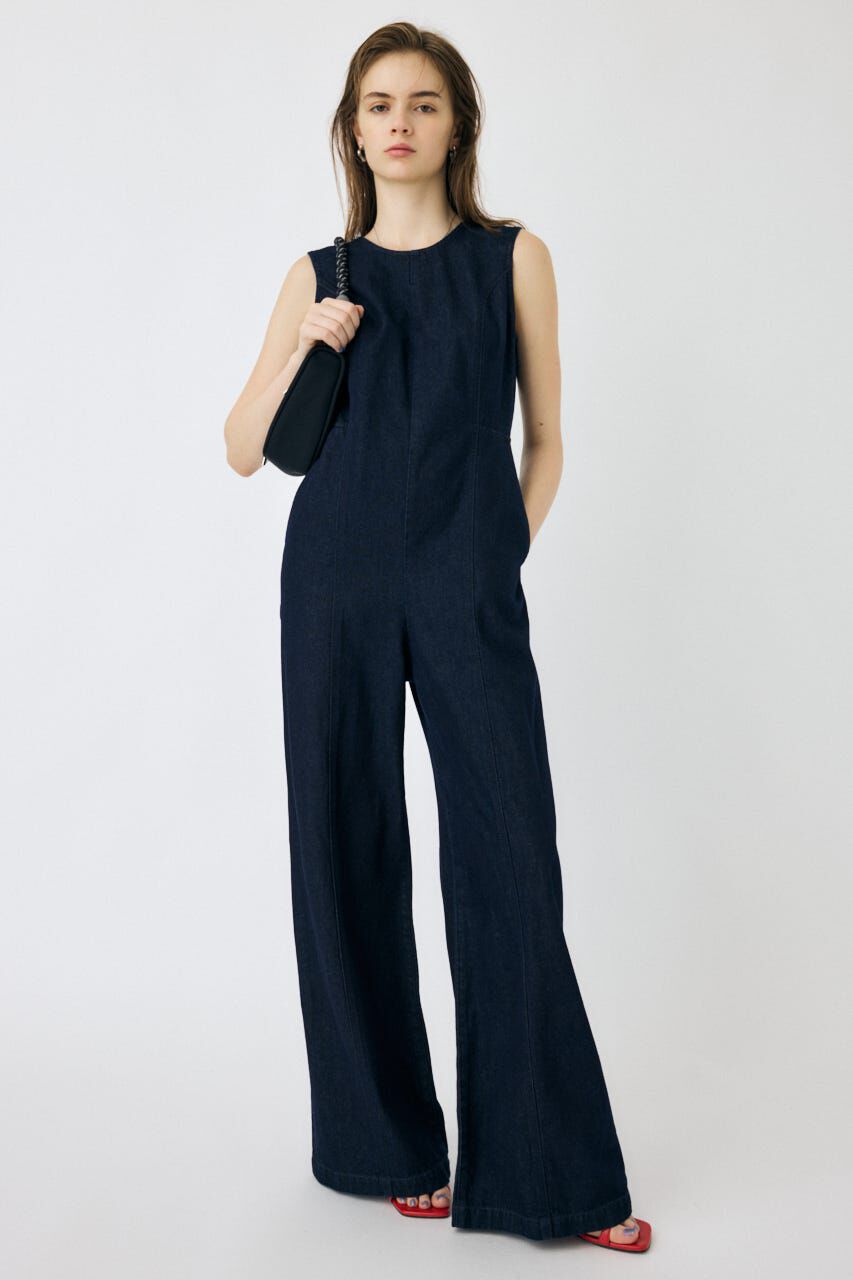 MOUSSY「BACK SLIT DENIM  オールインワン」|その他|One Wash1