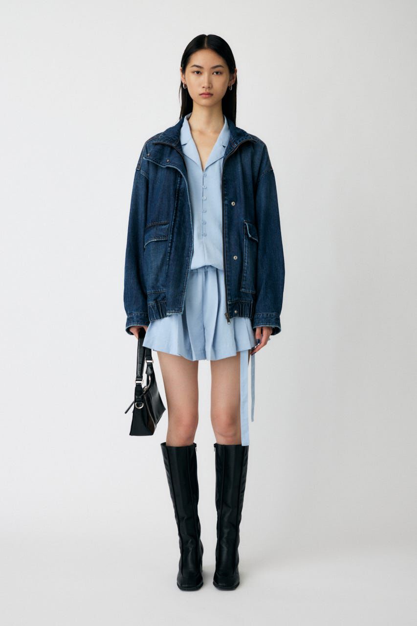 MOUSSY「TENCEL(TM)  DENIM OVER ブルゾン」|デニムジャケット|