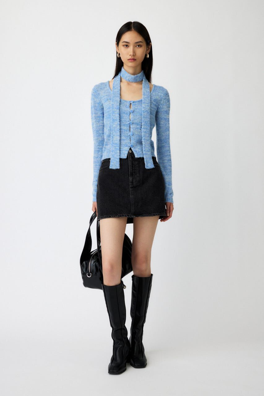 MOUSSY「MIX YARN KNIT トップス」|ニット・セーター|