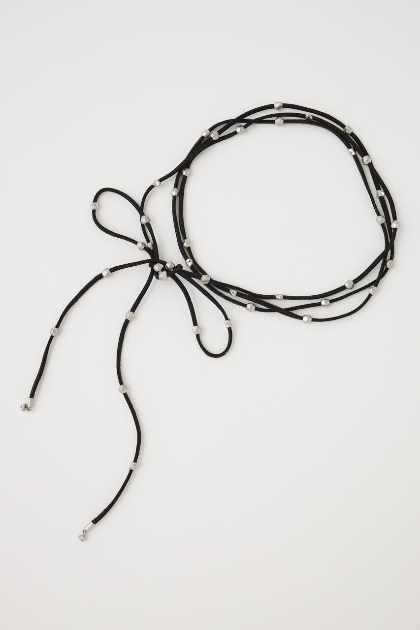 MOUSSY「BEADED F/SUEDE チョーカー」|ネックレス|