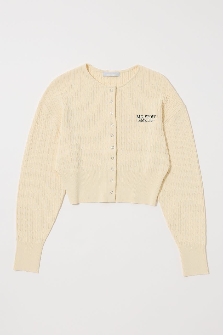 MOUSSY「LOGO CABLE カーディガン」|カーディガン|