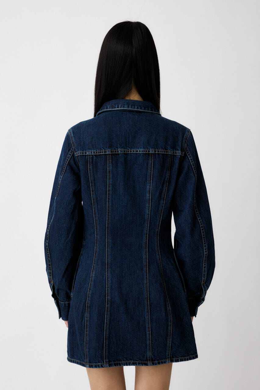 MOUSSY「ZIP UP DENIM ミニドレス」|ワンピース|