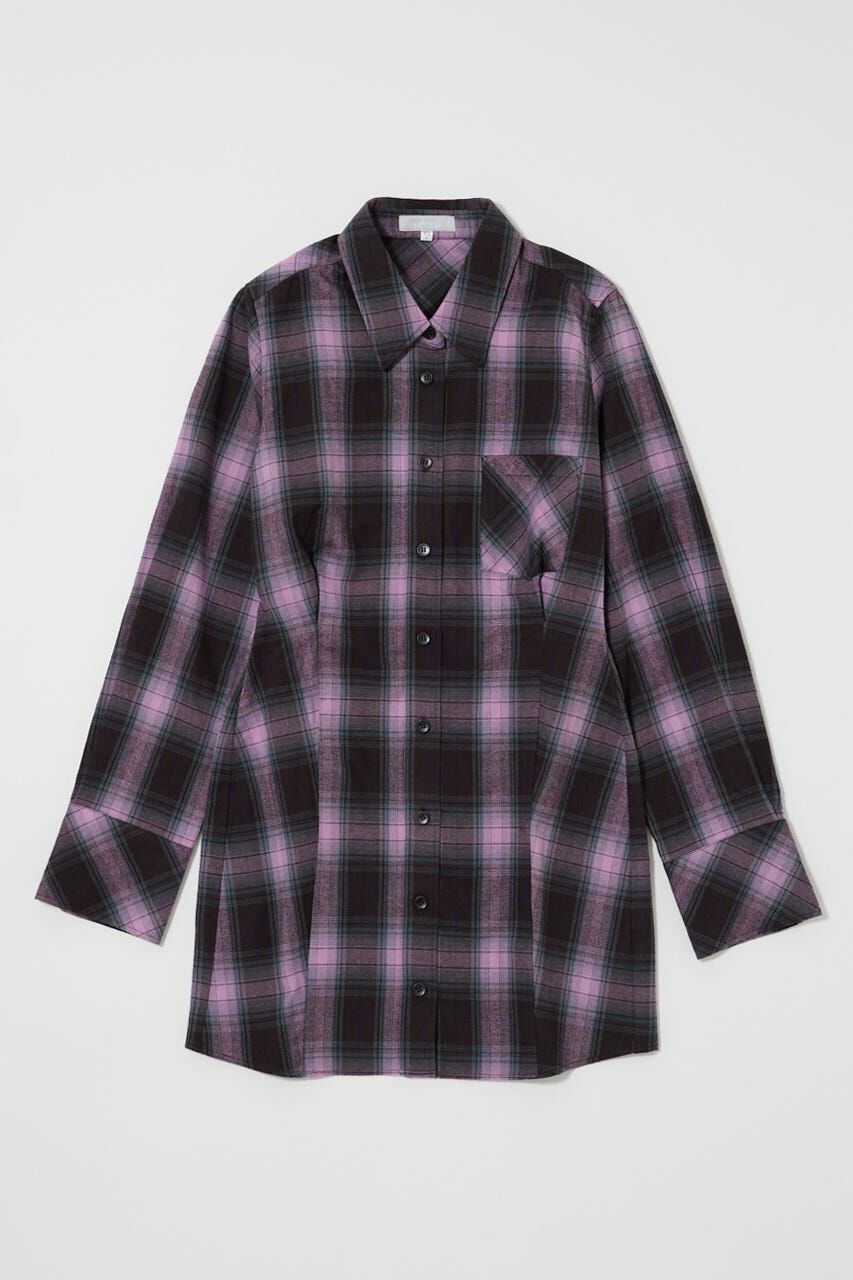 MOUSSY「CHECK SHIRT ドレス」|ワンピース|