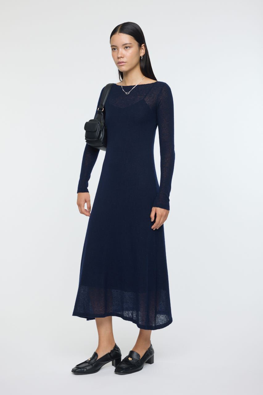 MOUSSY「SHEER KNIT ドレス」|ワンピース|