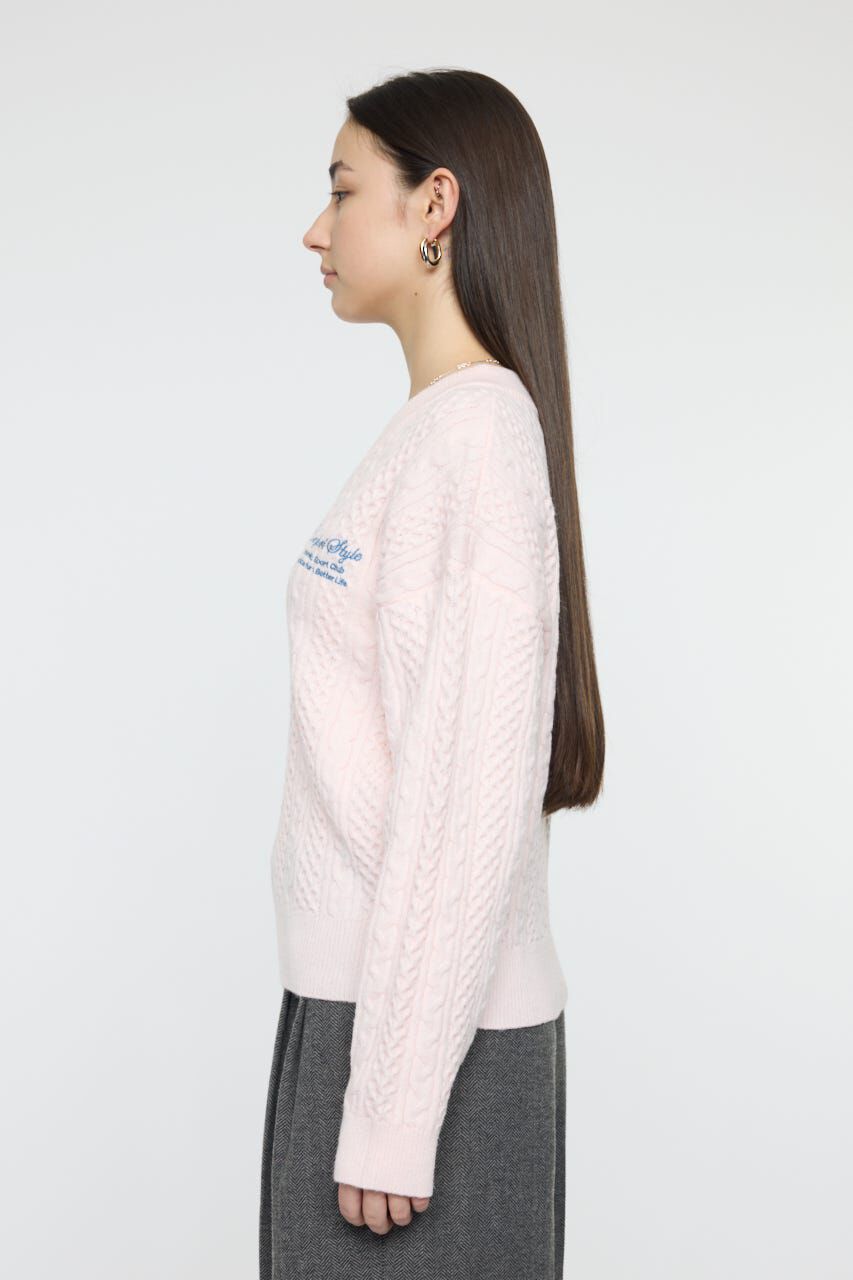 MOUSSY「CABLE V NECK ニット」|ニット・セーター|