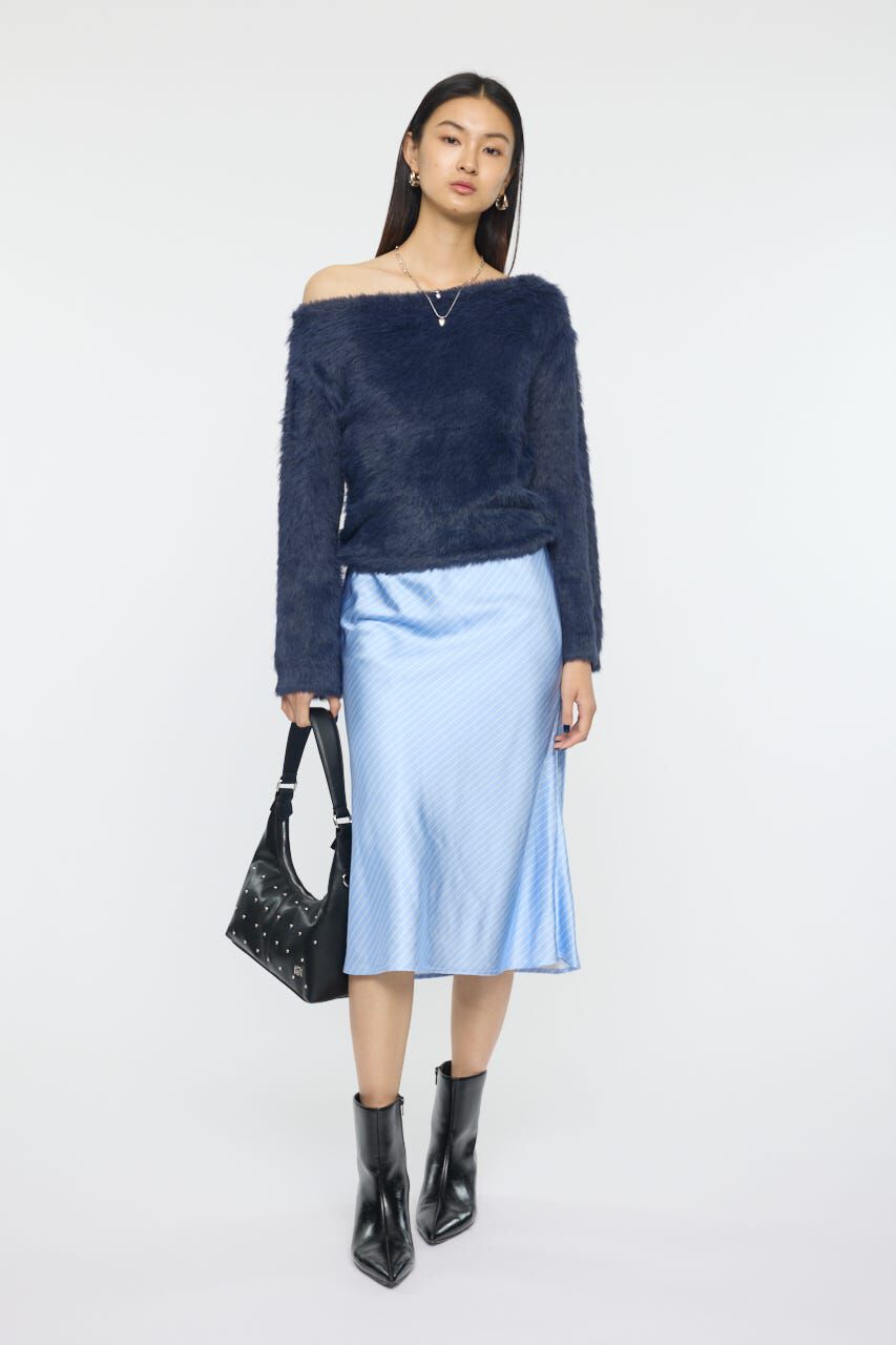 MOUSSY「FAUX FUR KNIT CROP トップス」|ニット・セーター|