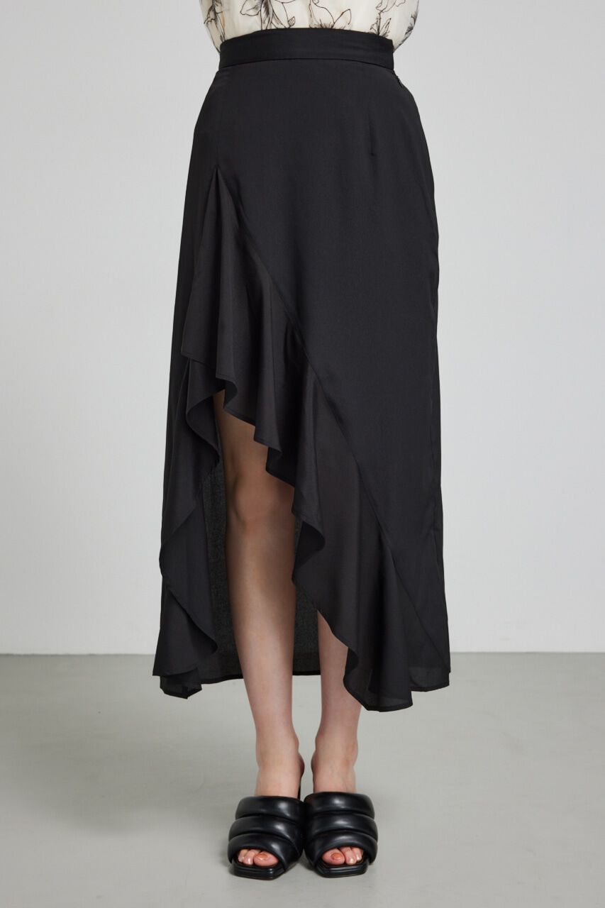 rienda「ラッフルフリルスリットジャストウエストスコショートパンツ」|スカート|