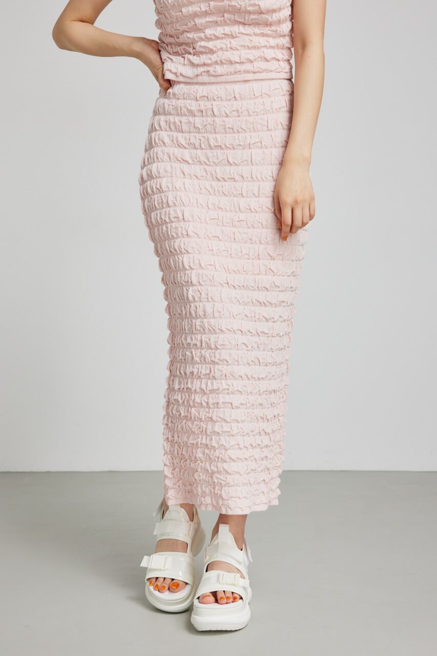 rienda「ポップコーンニットジャストウエストスカート」|スカート|