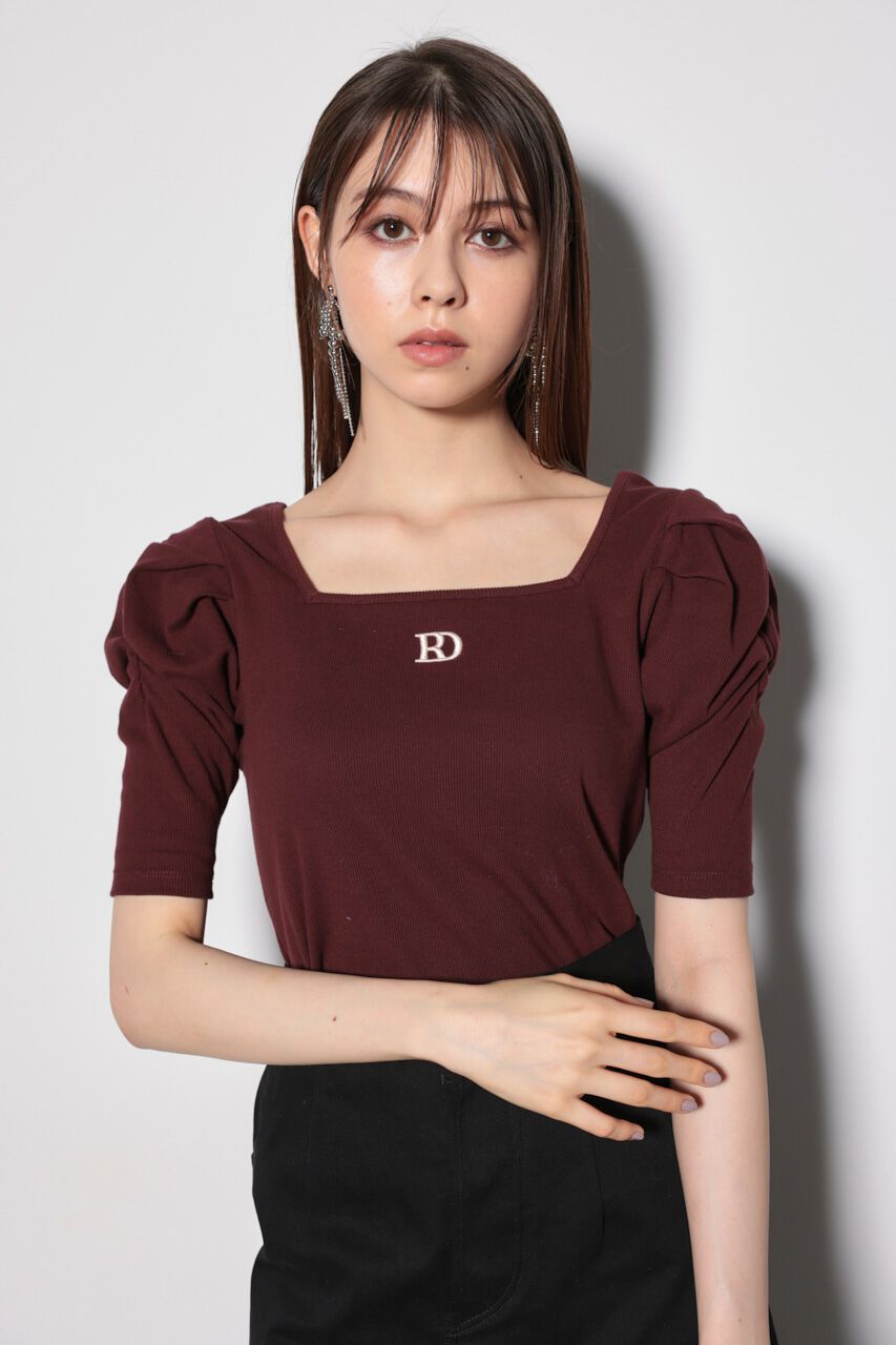 rienda「パフショルダーTシャツ」|Tシャツ・カットソー|