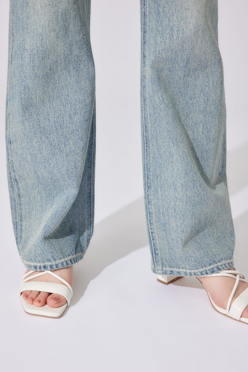 rienda「Shapely Makeジャストウエストデニムパンツ」|デニム|