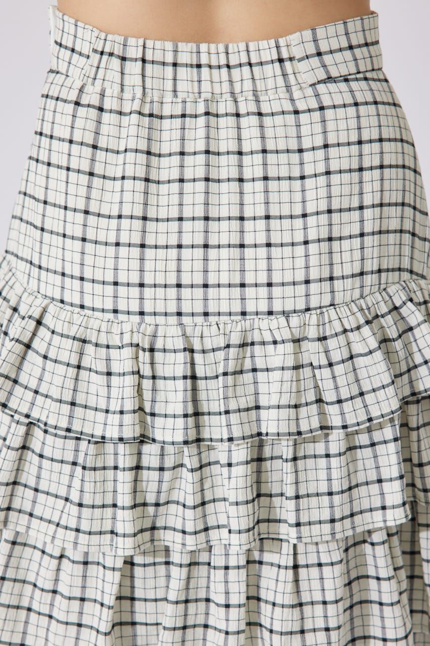 rienda「ジャストウエストティアードマキシスカート」|スカート|