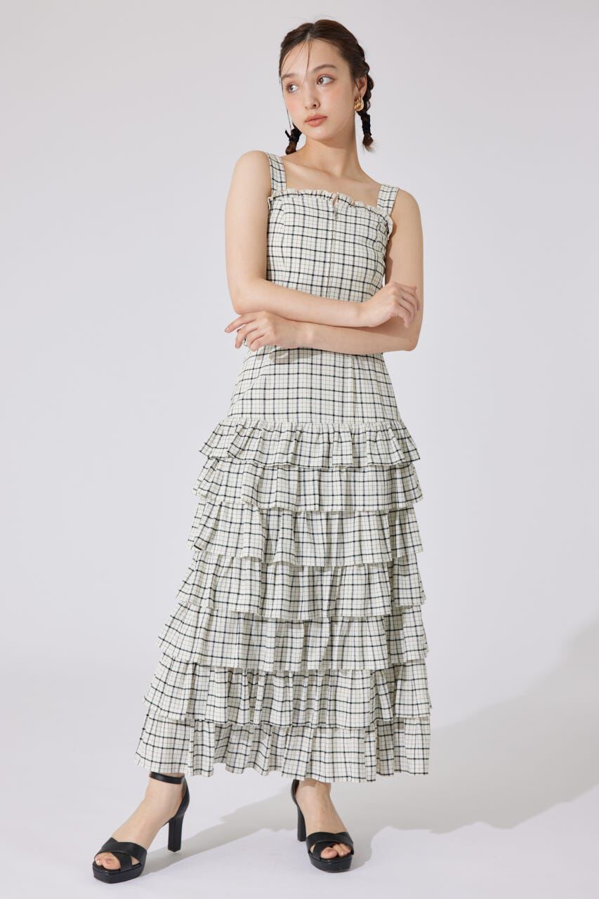 rienda「ジャストウエストティアードマキシスカート」|スカート|