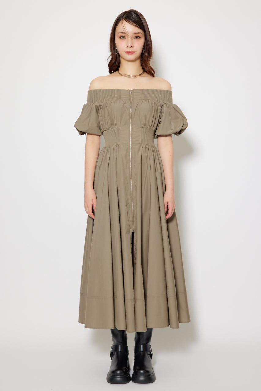 rienda「MA-1オフショルフレアワンピース」|ワンピース|