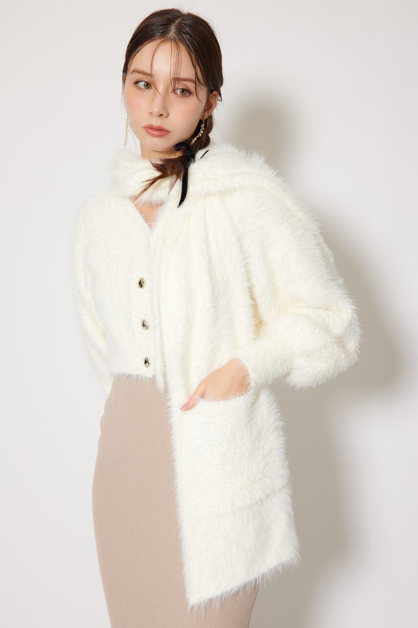 rienda「フード付きシャギーストール」|その他|