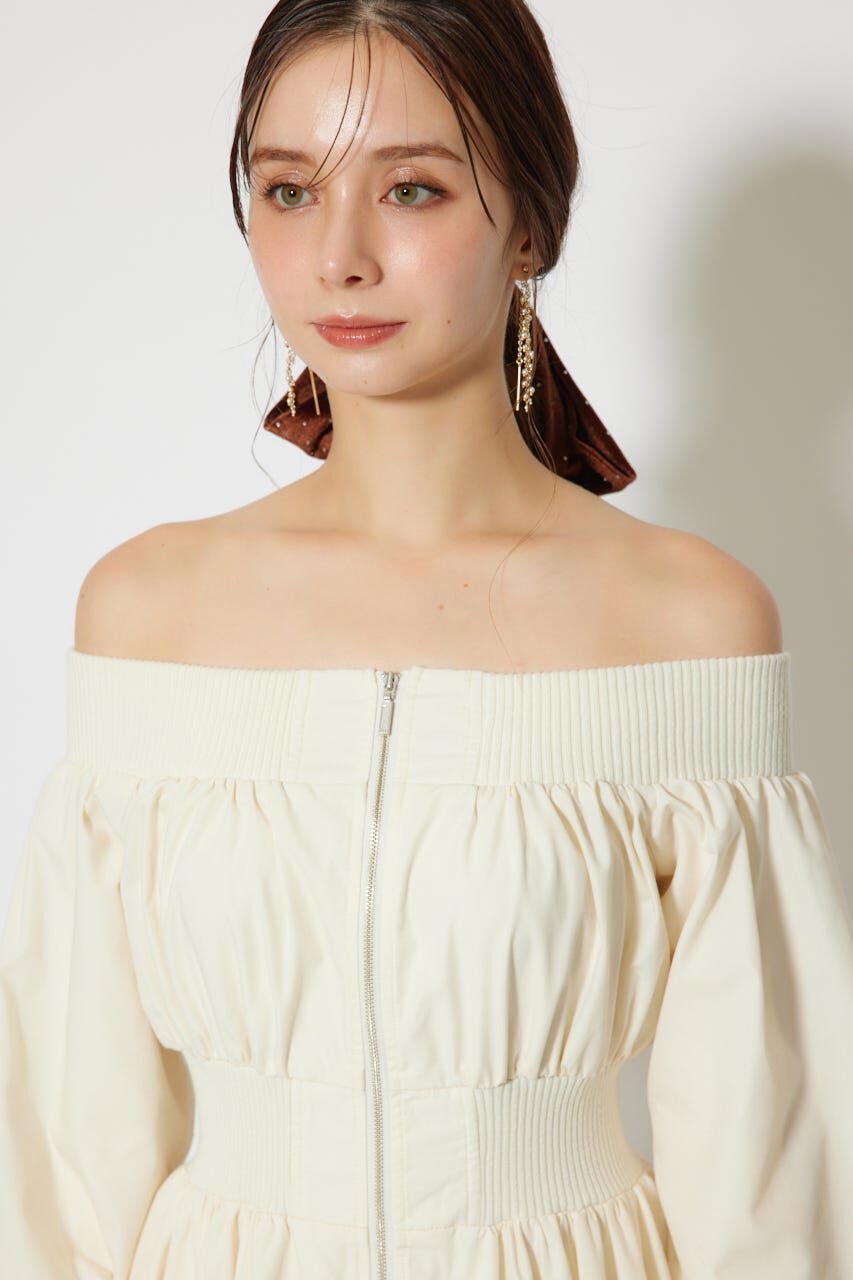 rienda「MA-1オフショルロングスリーブワンピース」|ワンピース|