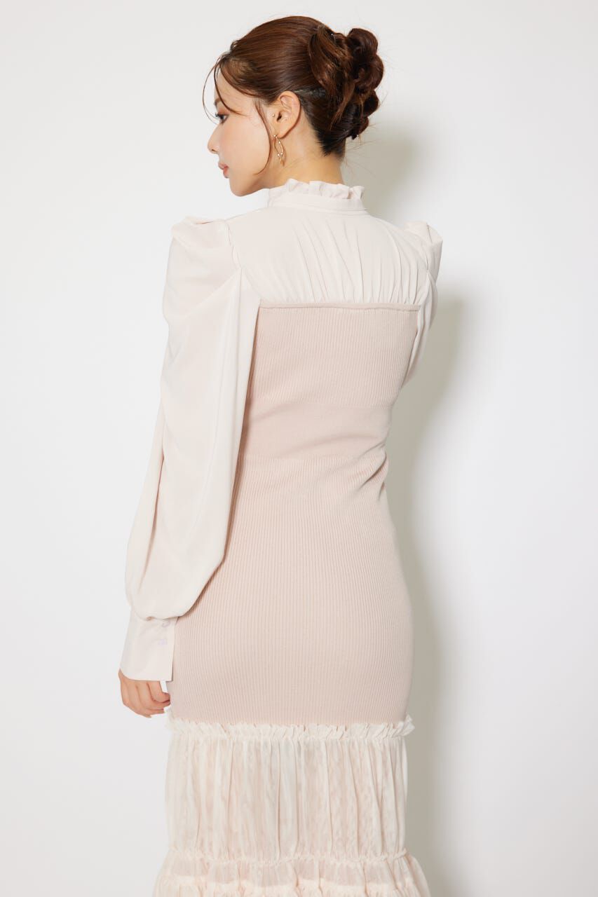 rienda「チュールドッキングニットマーメイドワンピース」|ワンピース|