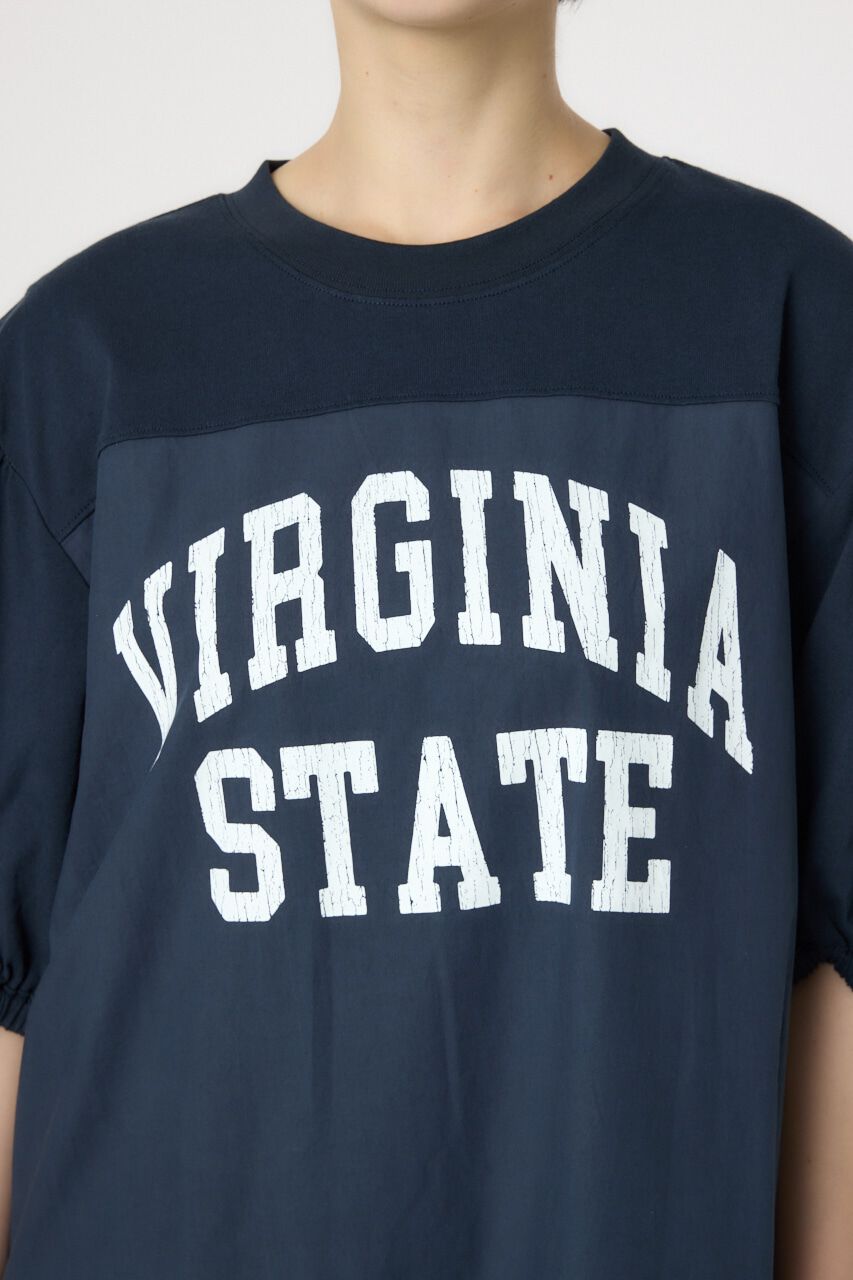 RODEO CROWNS「カレッジ 切替 パフスリーヴ ワンピース」|ワンピース|