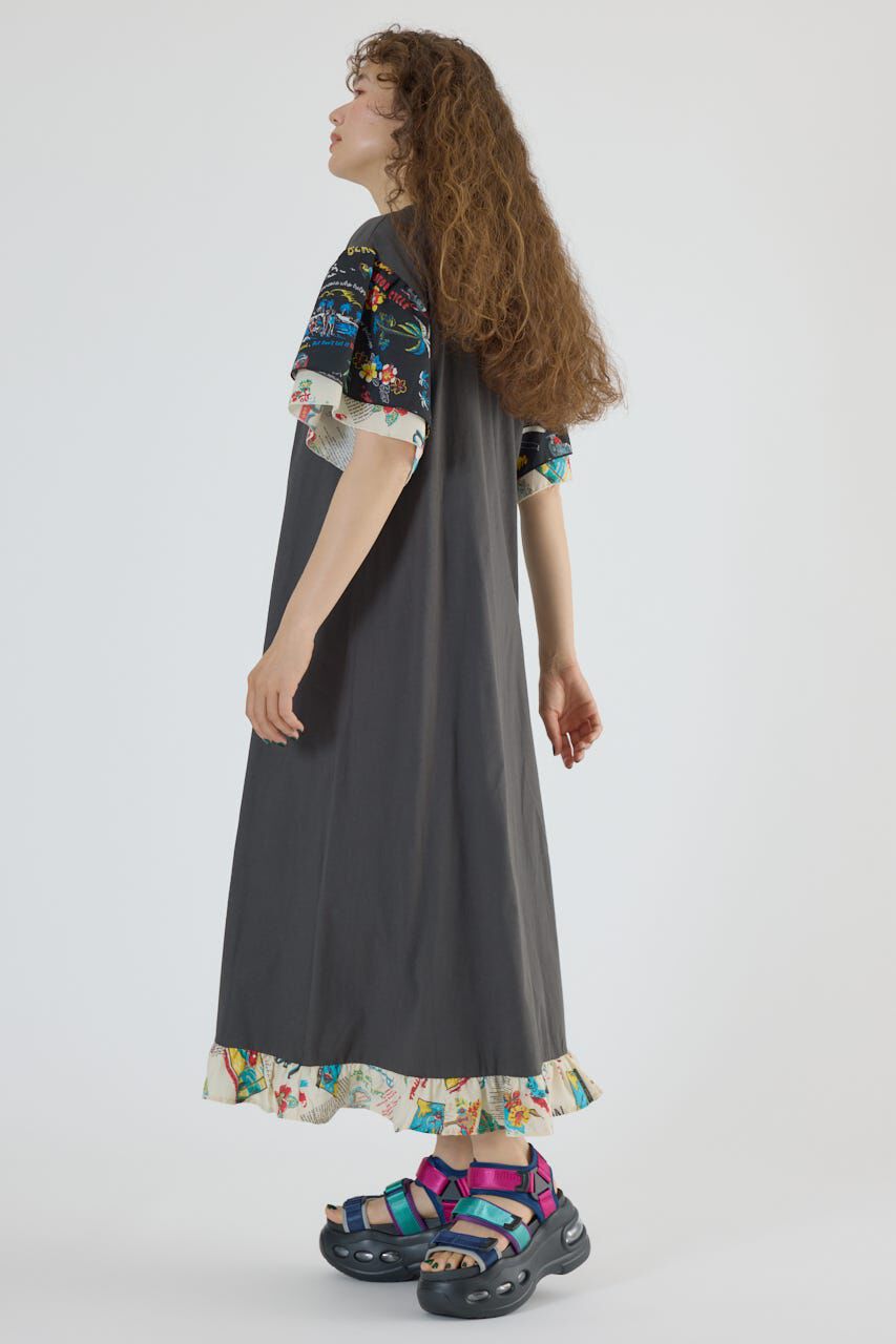 RODEO CROWNS「ドッキングアロハティアードワンピース」|ワンピース|