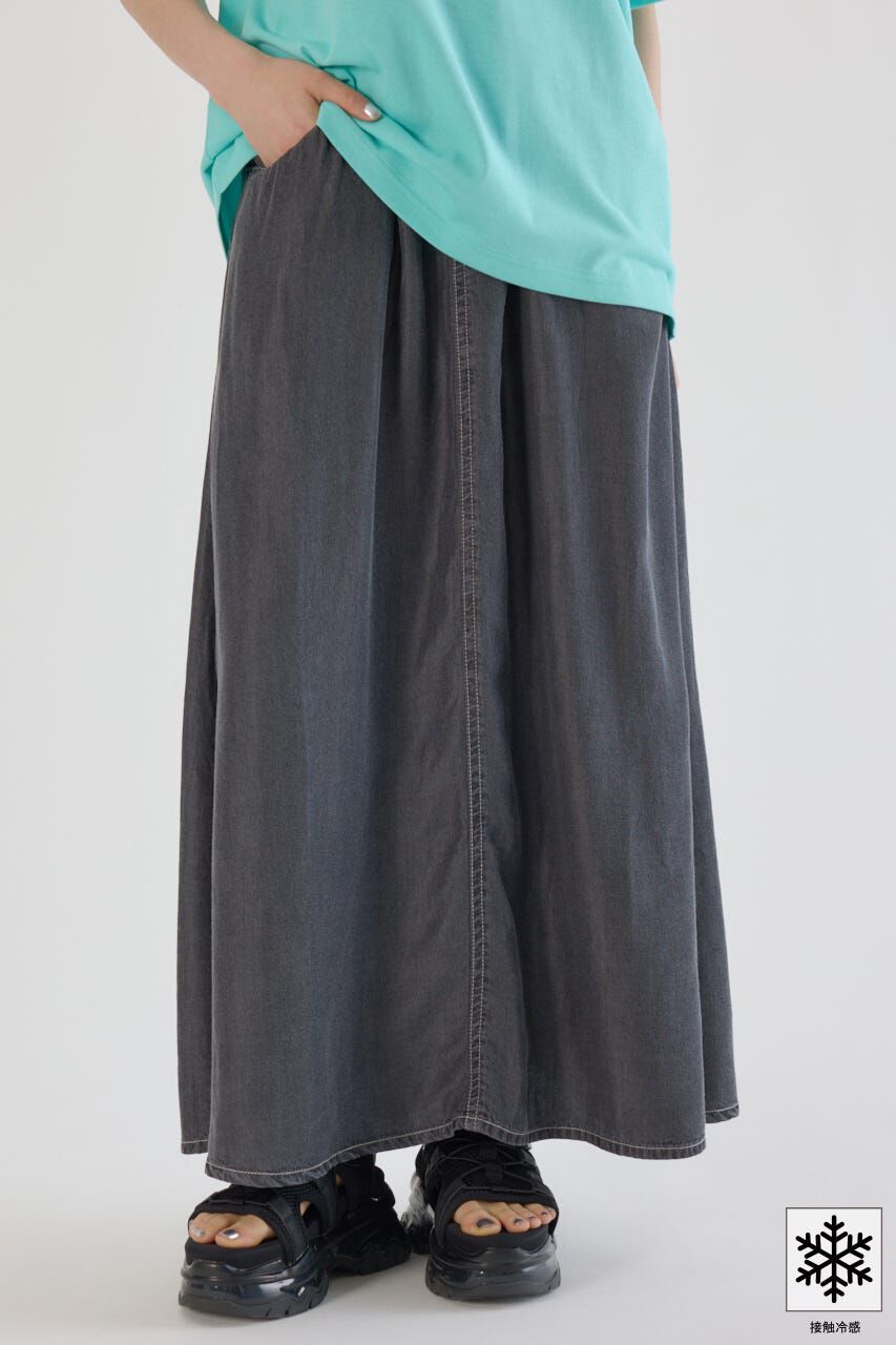 RODEO CROWNS「クールデニムリラックススカート」|デニム|
