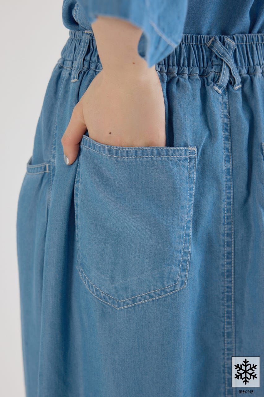 RODEO CROWNS「クールデニムリラックススカート」|デニム|