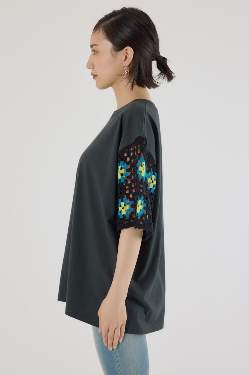 RODEO CROWNS「FLOWERクロシェドッキングTシャツ」|Tシャツ・カットソー|