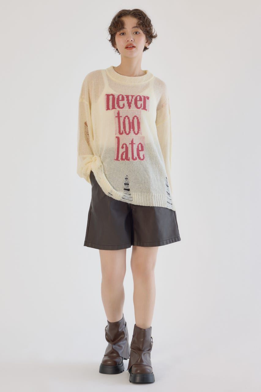 RODEO CROWNS「メッセージダメージニットトップス」|ニット・セーター|