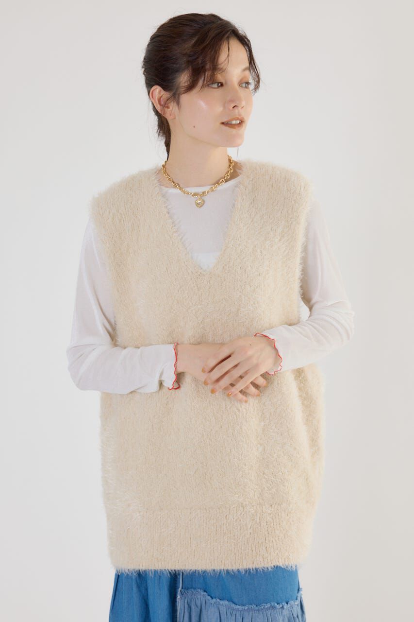 RODEO CROWNS「シャギーニットベスト」|ニット・セーター|