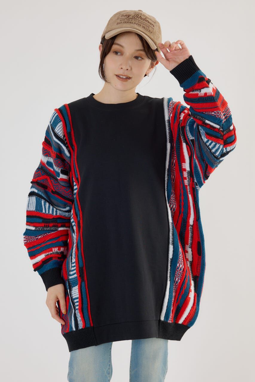 RODEO CROWNS「3D マルチカラーニットドッキングチュニック」|ニット・セーター|