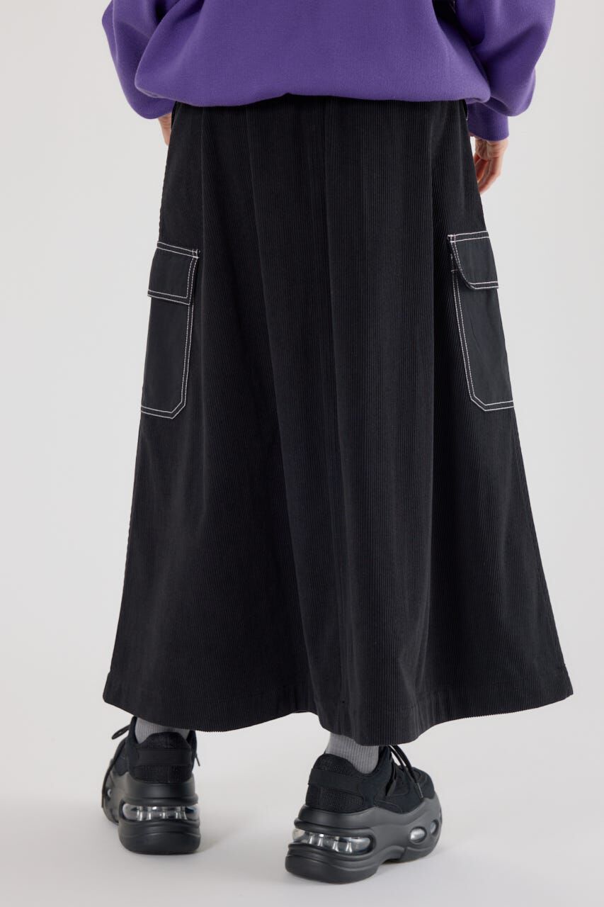 RODEO CROWNS「テープベルト異素材切替カーゴスカート」|スカート|