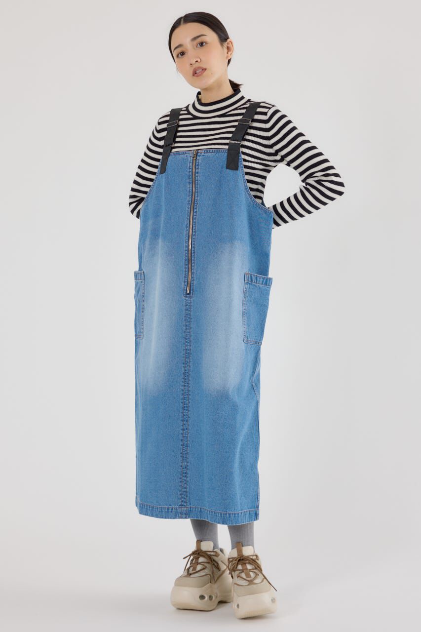 RODEO CROWNS「フロントジップジャンパースカート」|ワンピース|BLU