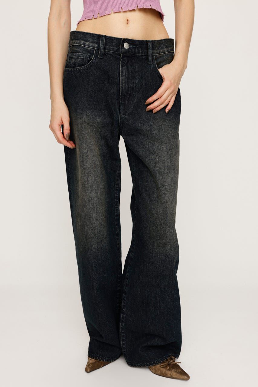 SLY「LAYERED STRAIGHT DENIM パンツ」|デニム|