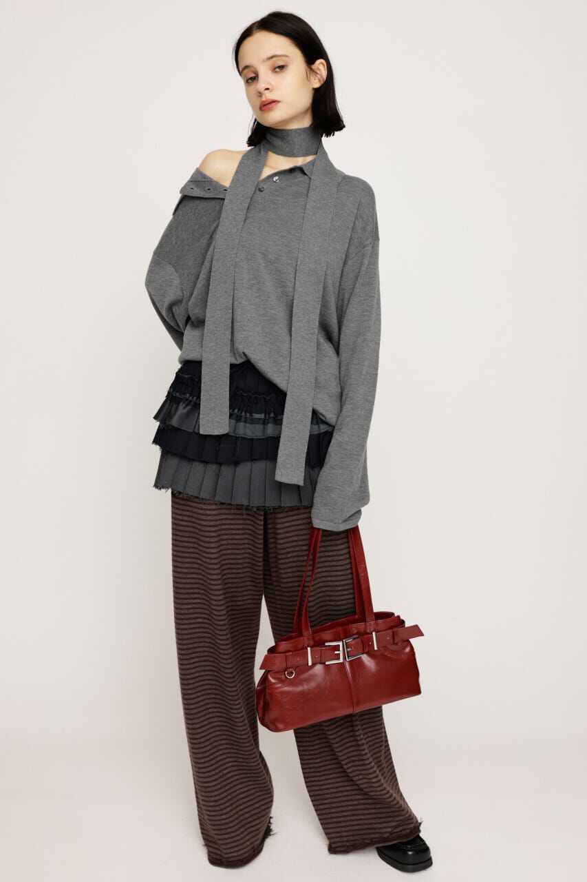 SLY「HG KNIT ASYMMETRY トップス」|ニット・セーター|