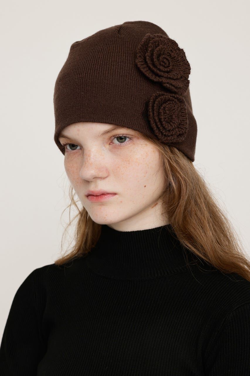 SLY「FLOWER MOTIF KNIT BEANIE」|その他|