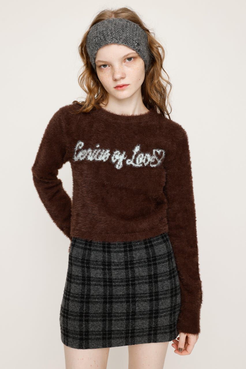 SLY「SHAGGY YARN LOGO C／N トップス」|ニット・セーター|