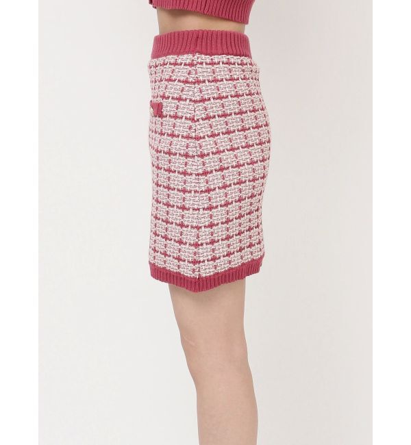 RESEXXY「バイカラーニットミニスカート【セットアップ着用可能】」|スカート|