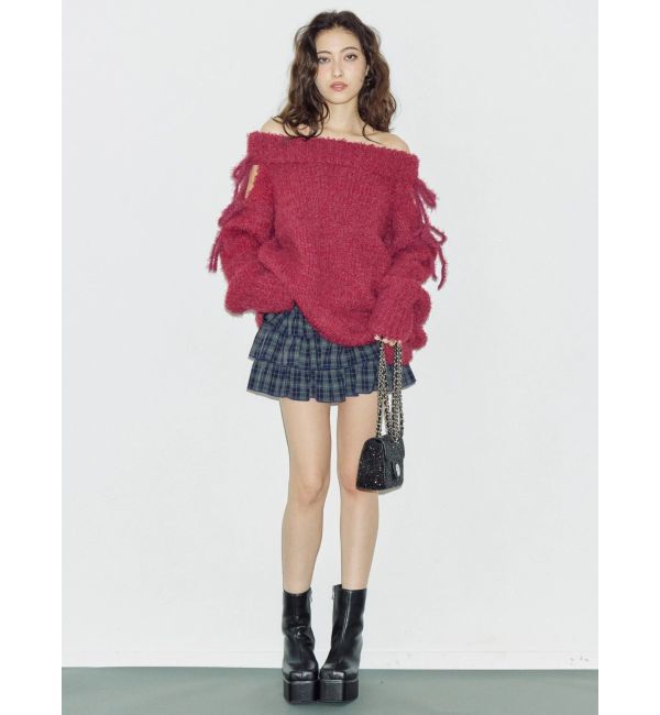 EVRIS「フリルチェックミニスカート」|スカート|