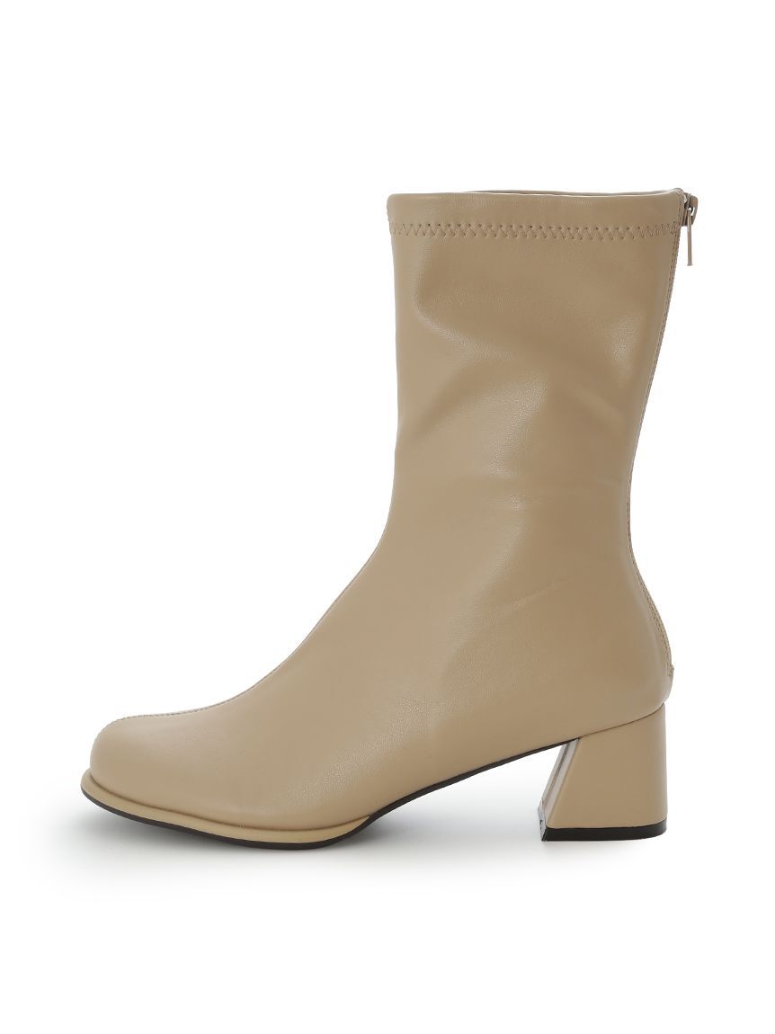 Mila Owen「チャンキーヒールストレッチショートブーツ」|ショートブーツ|