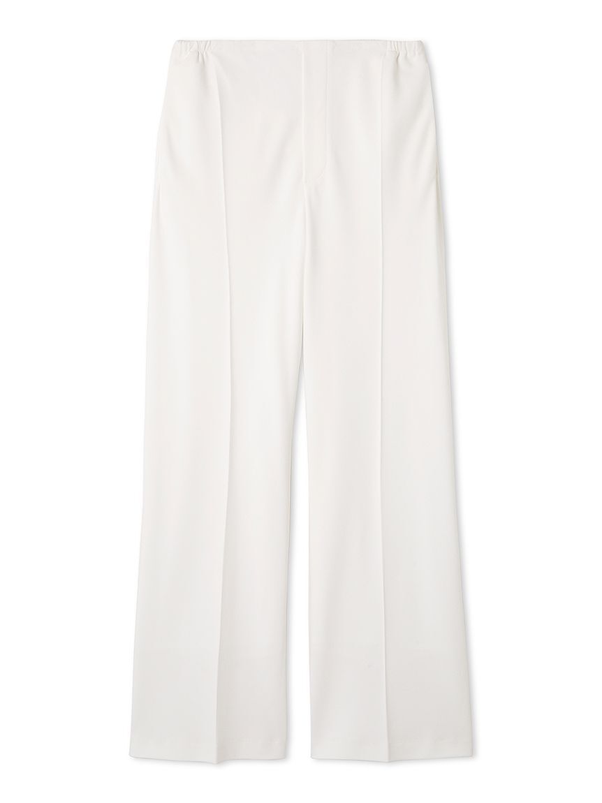 Mila Owen「リネンライクセンタープレスワイドイージーパンツ」|チノ|