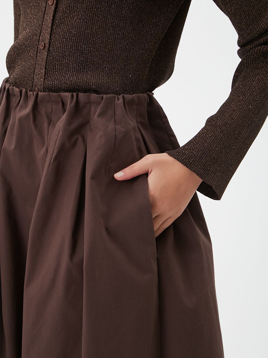 Mila Owen「【セットアイテム】ポロ衿ニットタックフレアスカートコーデSET」|ワンピース|