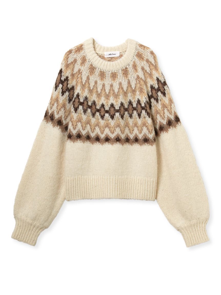 Mila Owen「アルパカシャギーノルディックラメニット」|ニット・セーター|IVR