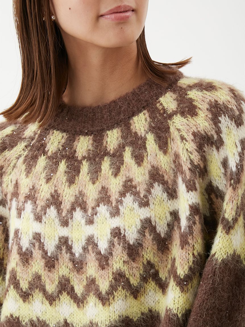 Mila Owen「アルパカシャギーノルディックラメニット」|ニット・セーター|