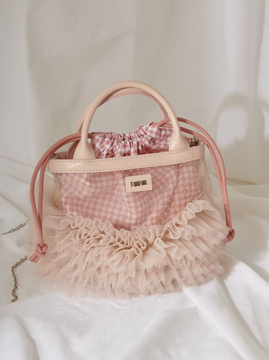 FURFUR「【WEB限定カラー】ロゴプリント巾着ポーチ」|ポーチ|