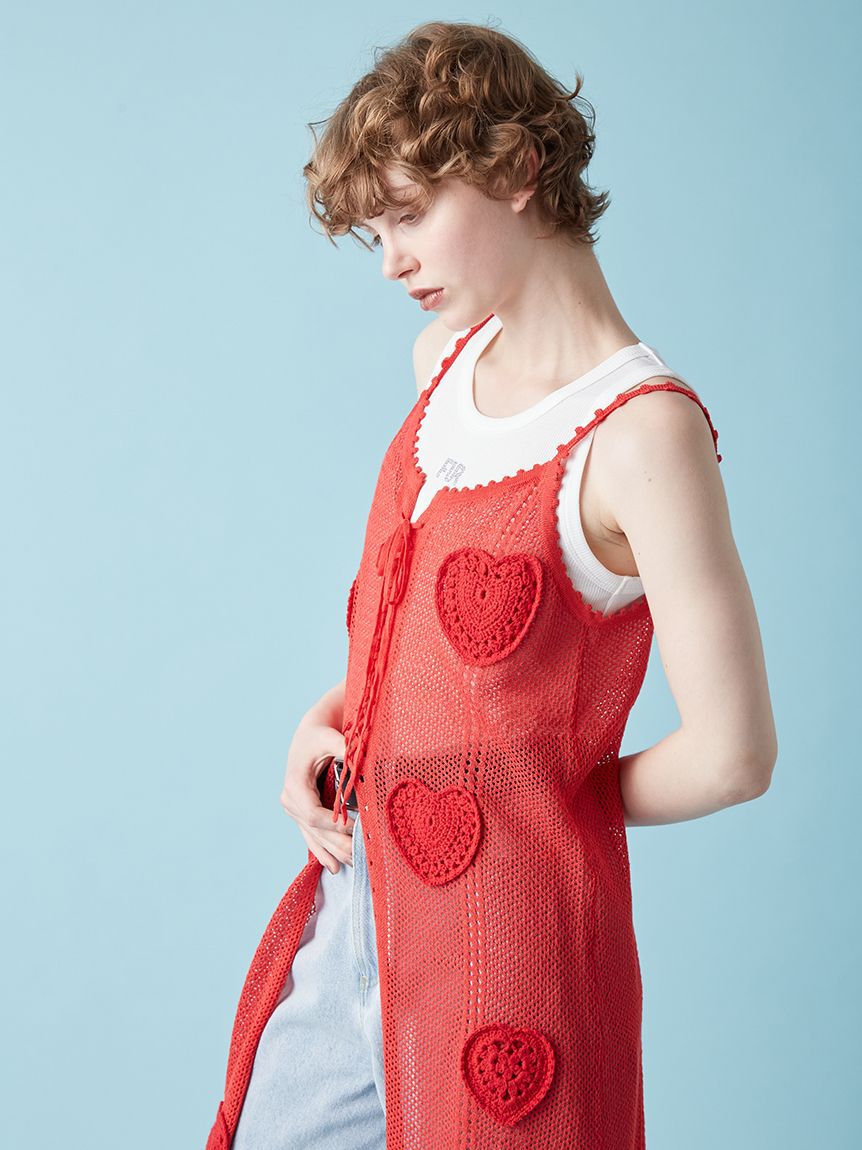 FURFUR「ハートクロシェキャミワンピース」|ワンピース|
