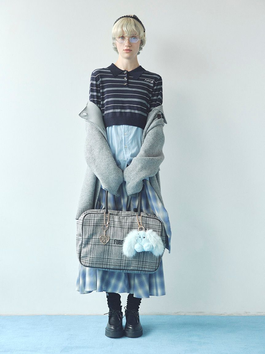 FURFUR「シャツドッキングチェックスカート」|スカート|