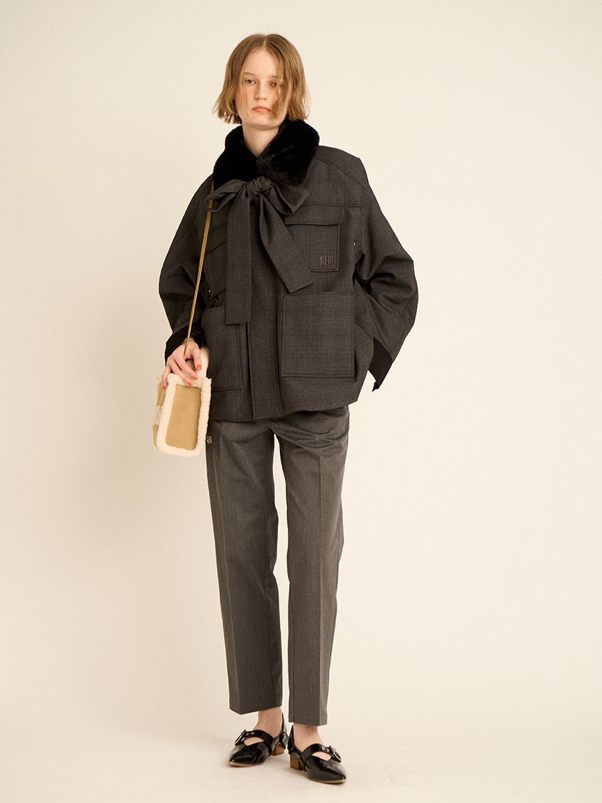 FURFUR「【WEB・一部店舗限定カラー】ムートンロゴトートバッグ」|トートバッグ|