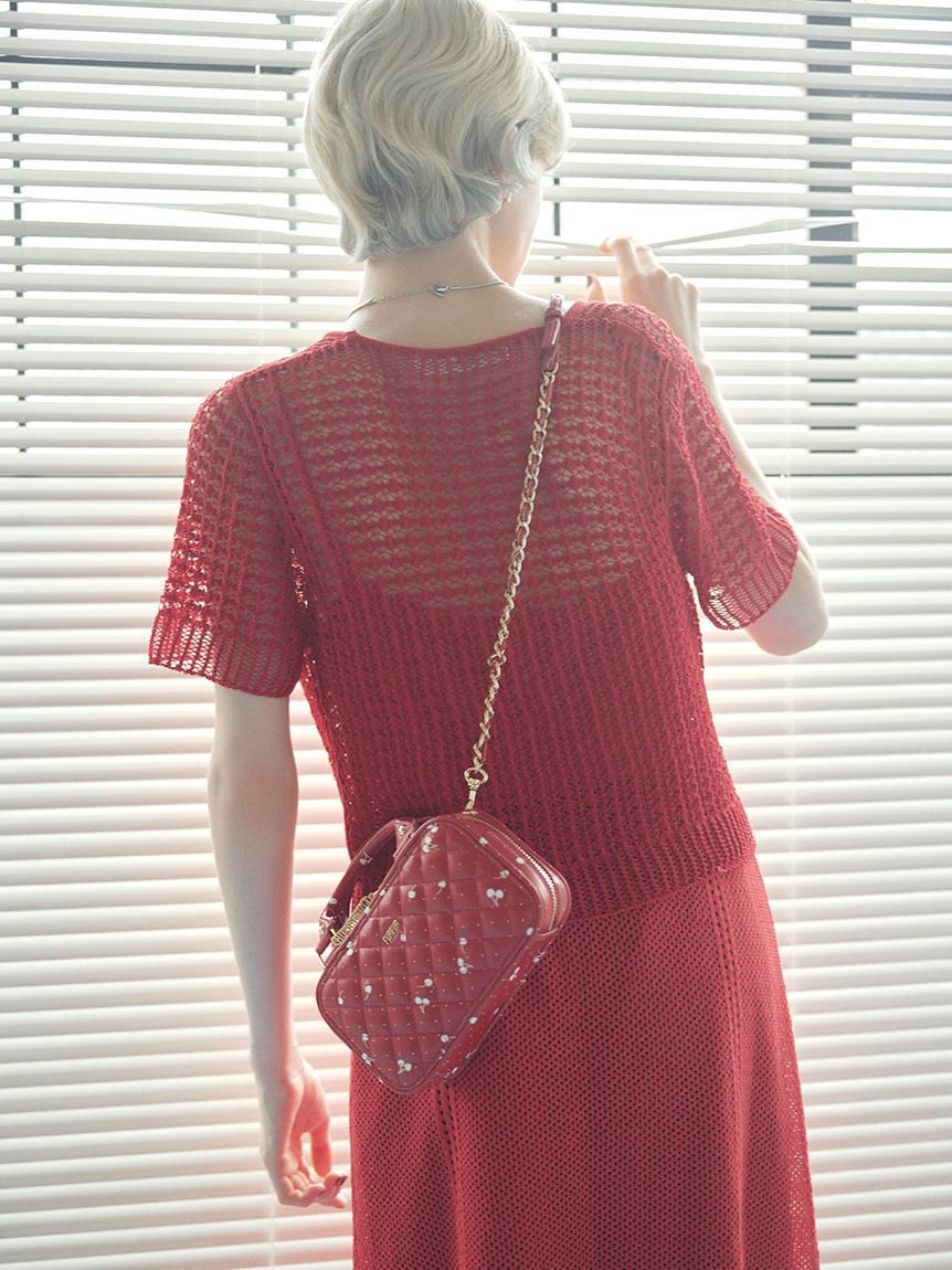 FURFUR「レース編みチャイナニットトップス」|ニット・セーター|