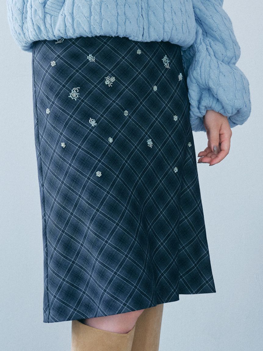FURFUR「ビーズ刺繍ミディスカート」|スカート|